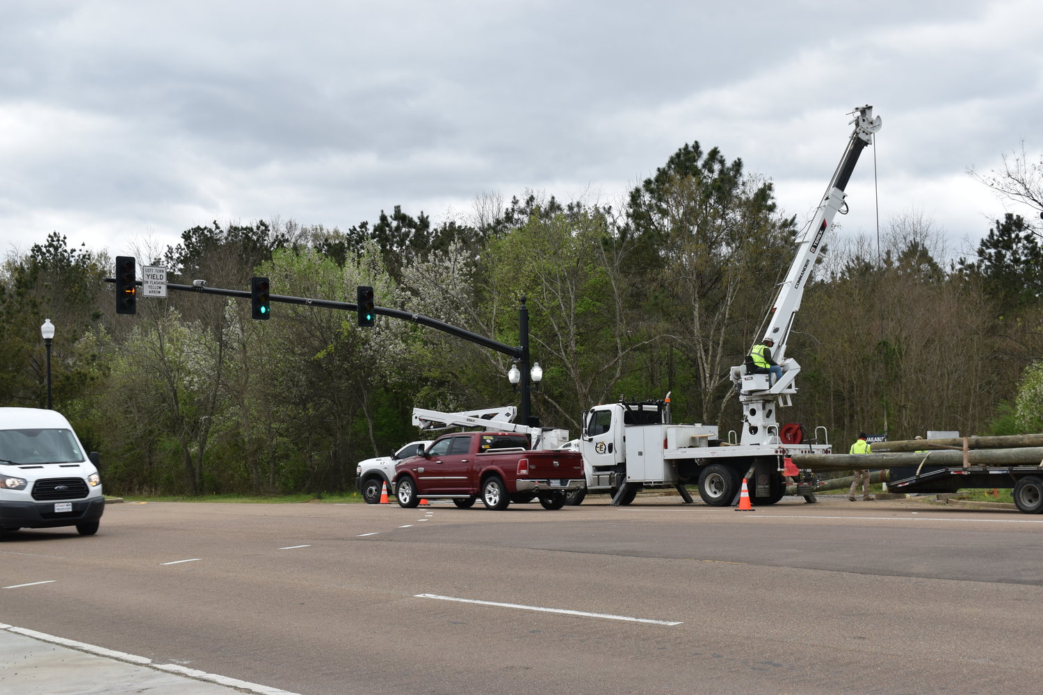 Traffic lights in front of Costco now operational for testing